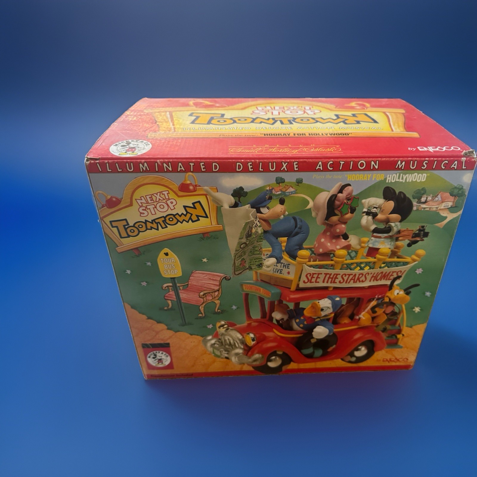 Disney Enesco Next Stop Toontown Musical Hooray Hollywood 1995 Box Untested