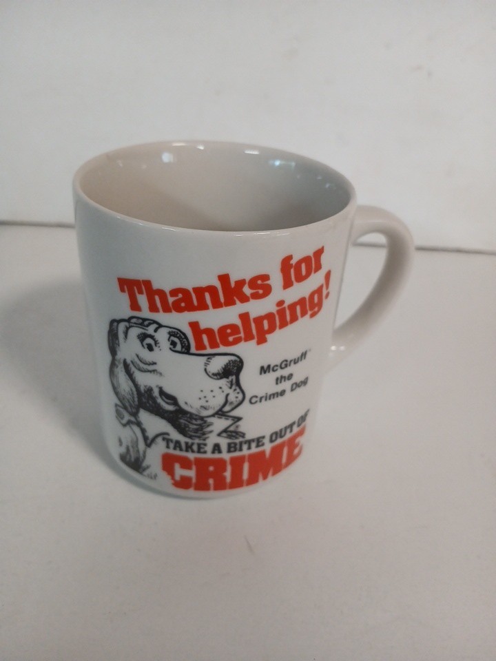 McGruff The Crime Dog Coffee Mug “Take A Bite Out Of Crime” VTG Scruff McGruff