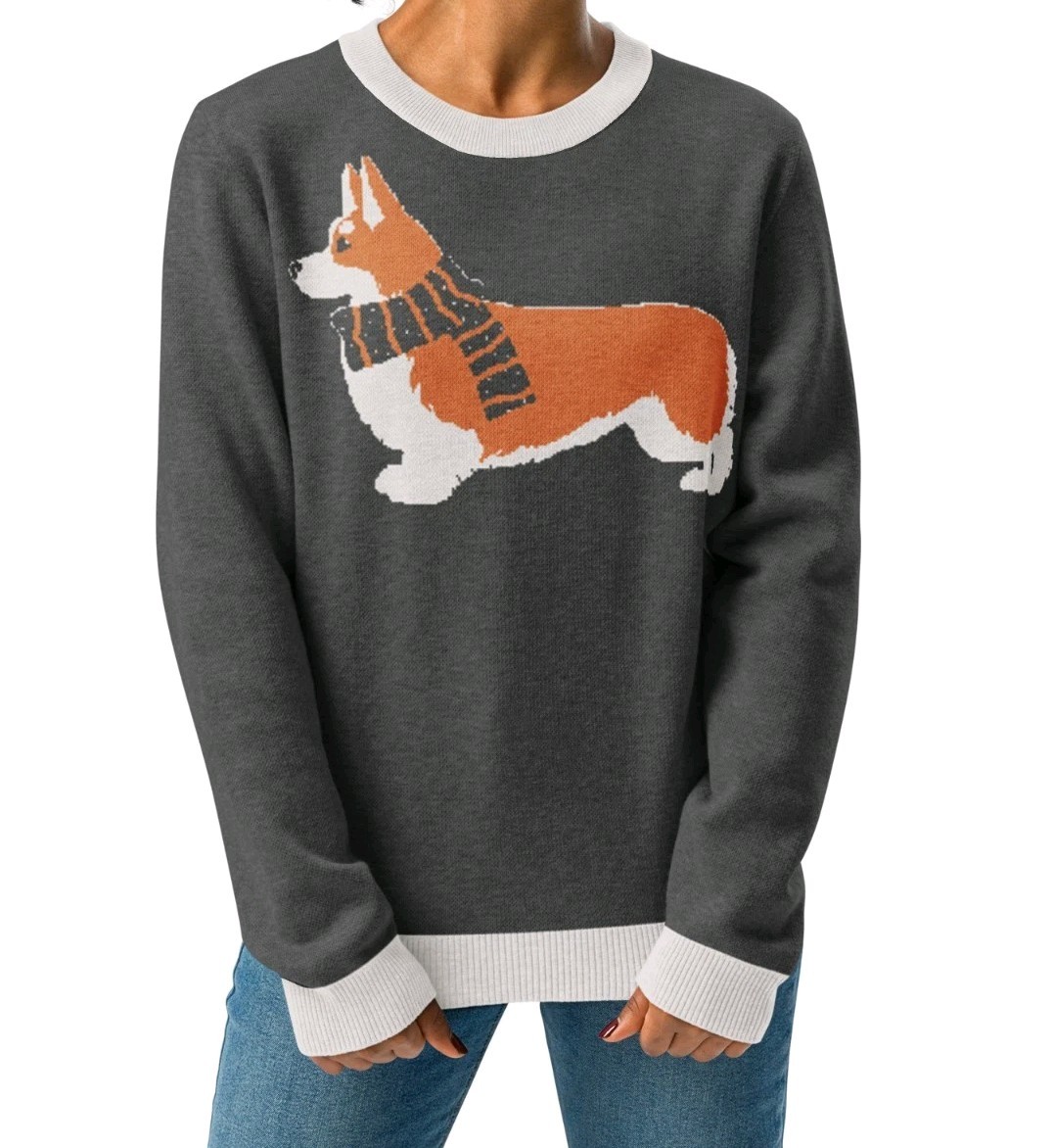 Women's Pembroke Welsh Corgi Puppy Dog Sweater New  4 Sizes Limited Ed