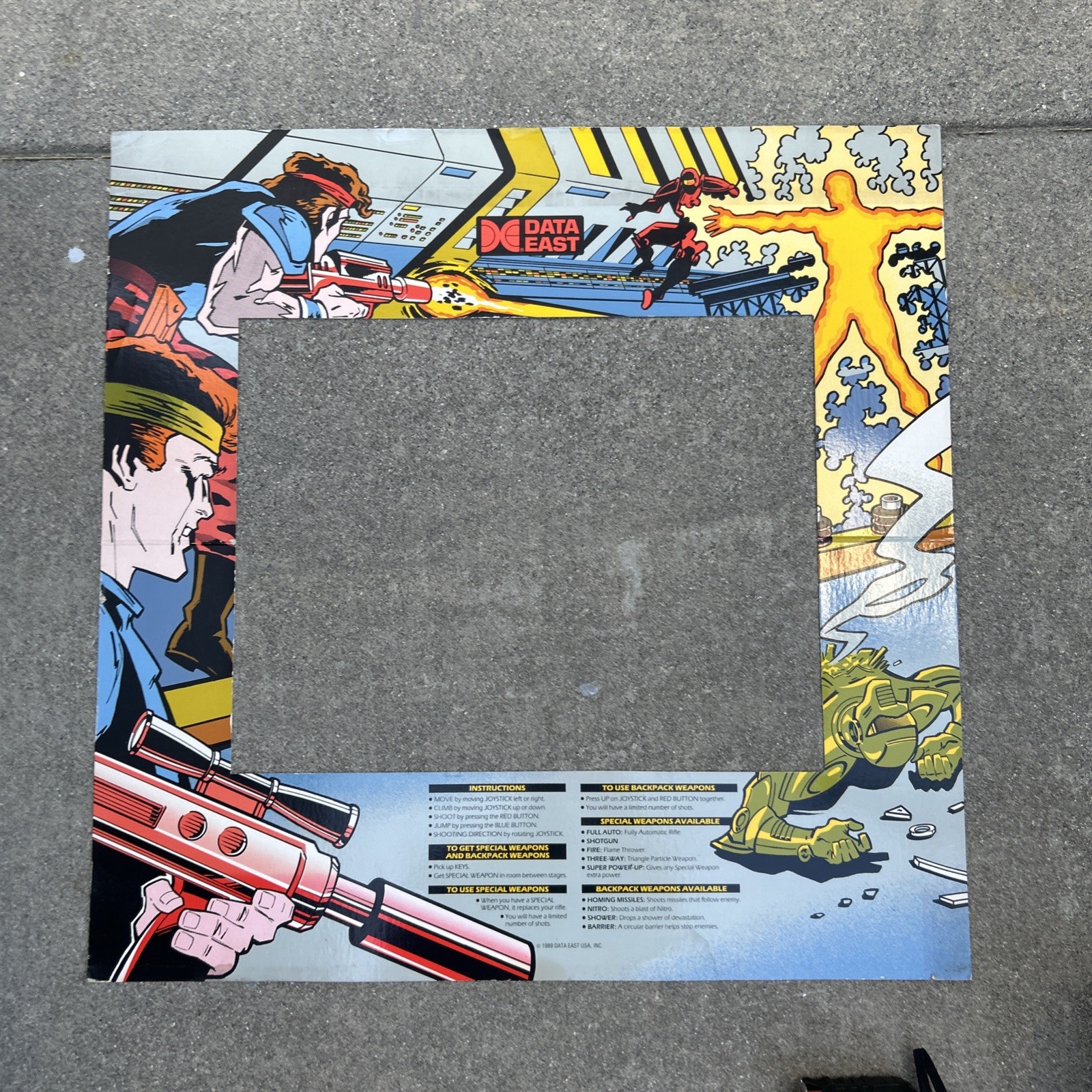 Original Monitor Bezel Unknown Midnight Resistance? 23 5/8 X 23 5/8  ARCADE Art