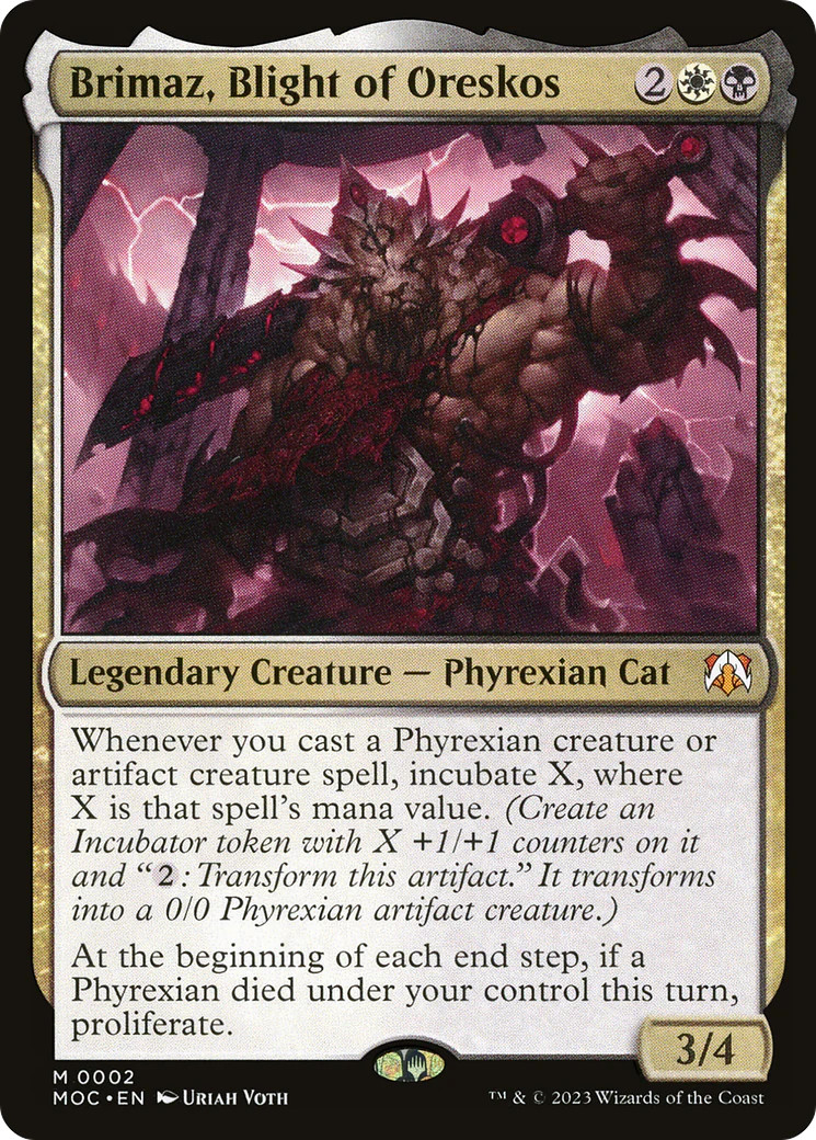 Brimaz, Blight of Oreskos [March of the Machine Commander] Magic MTG