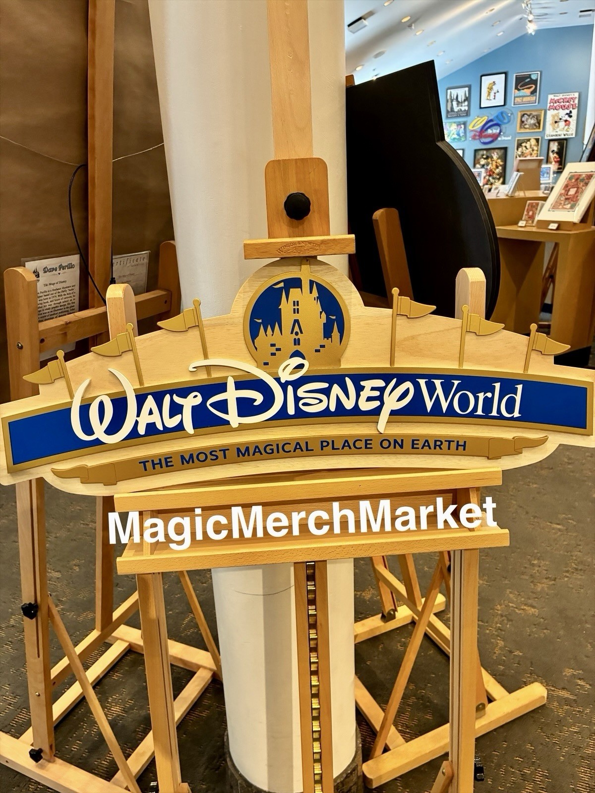 Disney Parks 2026 Wooden Walt Disney World Marquee Sign New