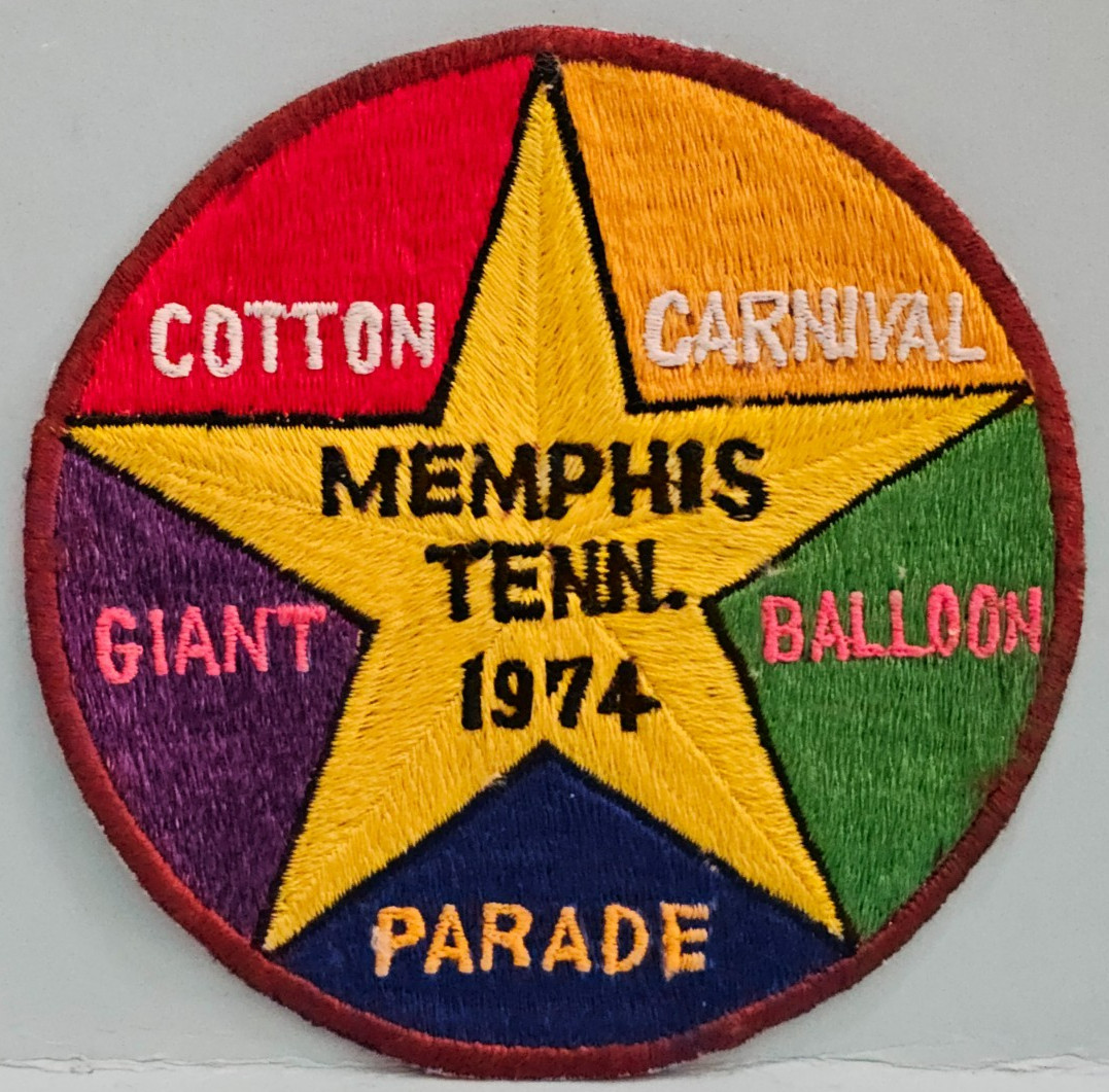 VERY RARE 1974 Memphis Tenn. Cotton Carnival Giant Balloon Parade Patch