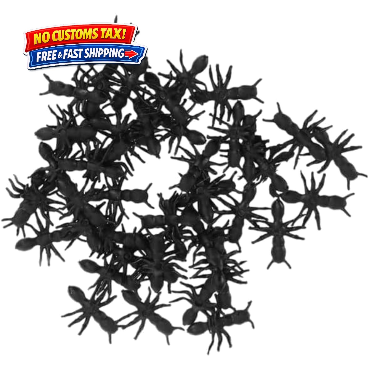 100Pcs Black Fake Black Ant Realistic Imitation for Halloween Prank Props Sim...