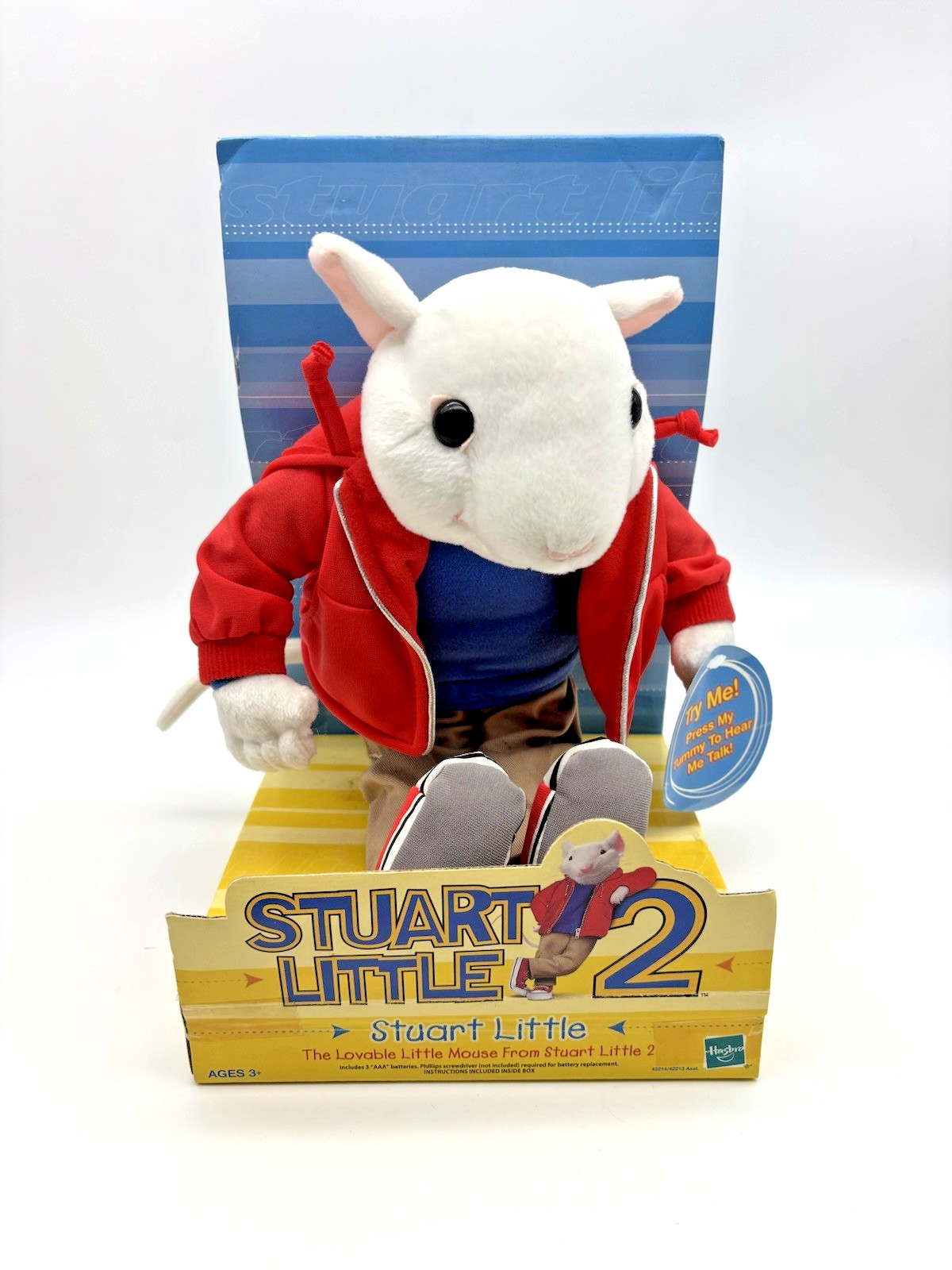 Stuart Little 2 Talking Mouse Plush Doll Toy Stuffed Animal Hasbro 2002 Vintage