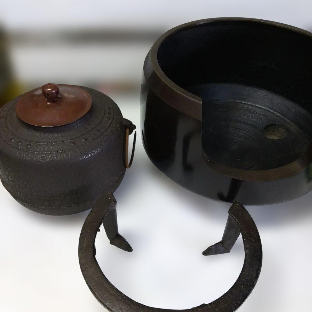 Final price reduction tea utensils iron kettle tea kettle wind stove set
