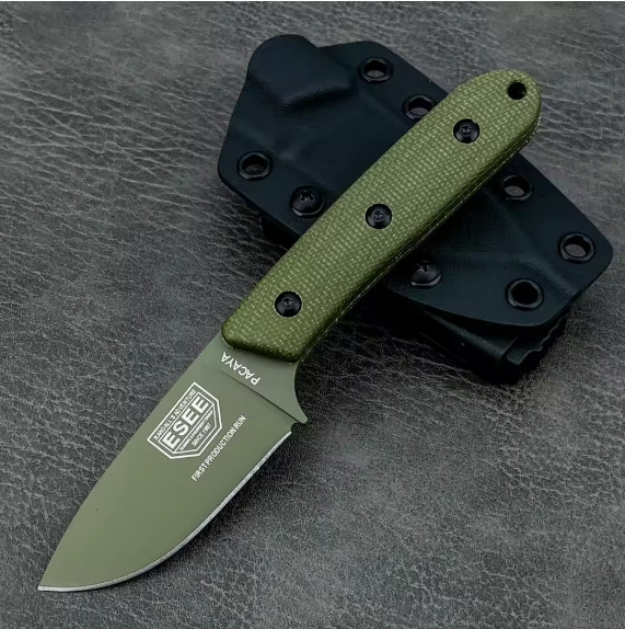 ESEE Pacaya Green  Micarta CPM-3V Fixed Blade Knife w/ Sheath 