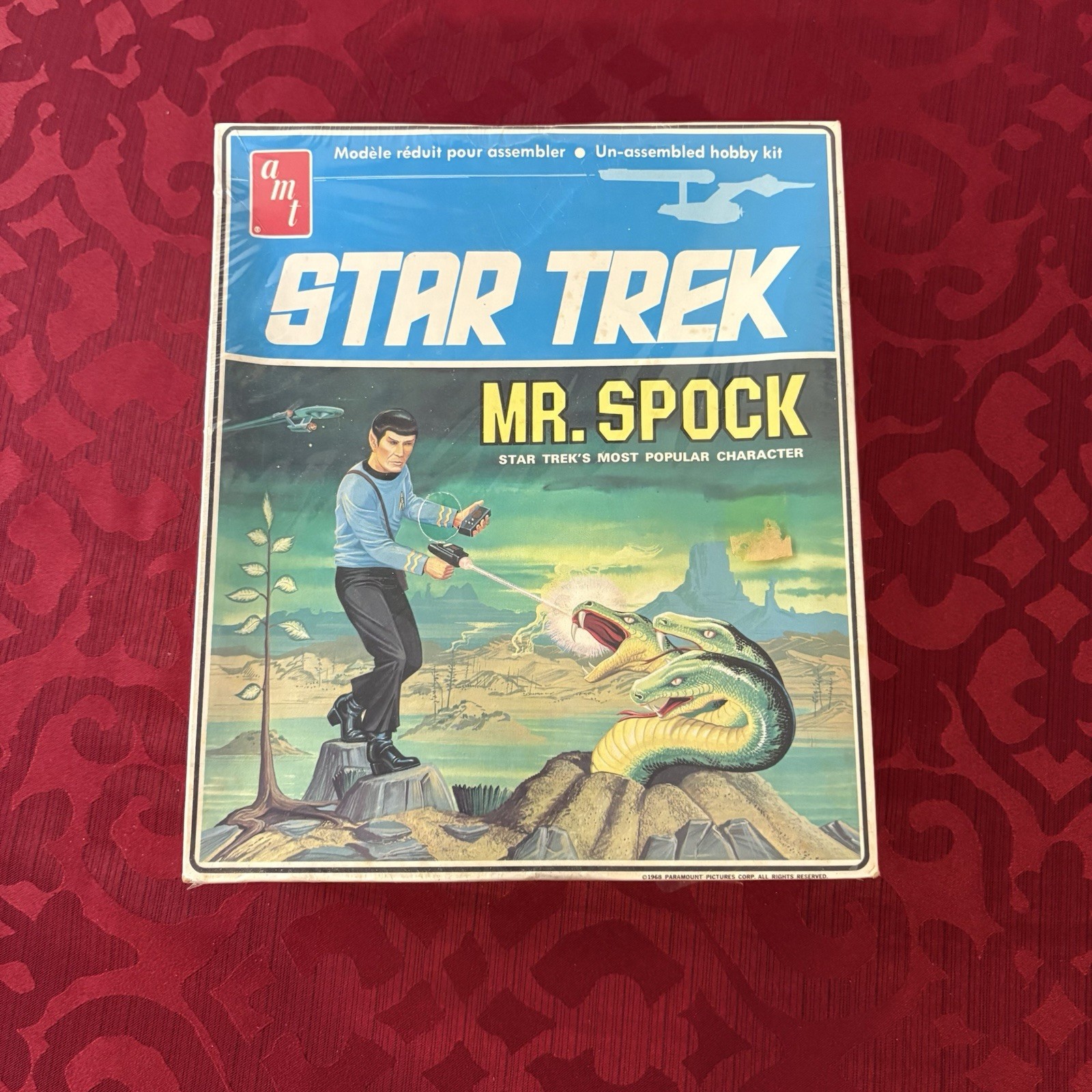 NEW 1968/1970s Vintage AMT S956 Star Trek Mr Spock Figure Model Kit Sealed