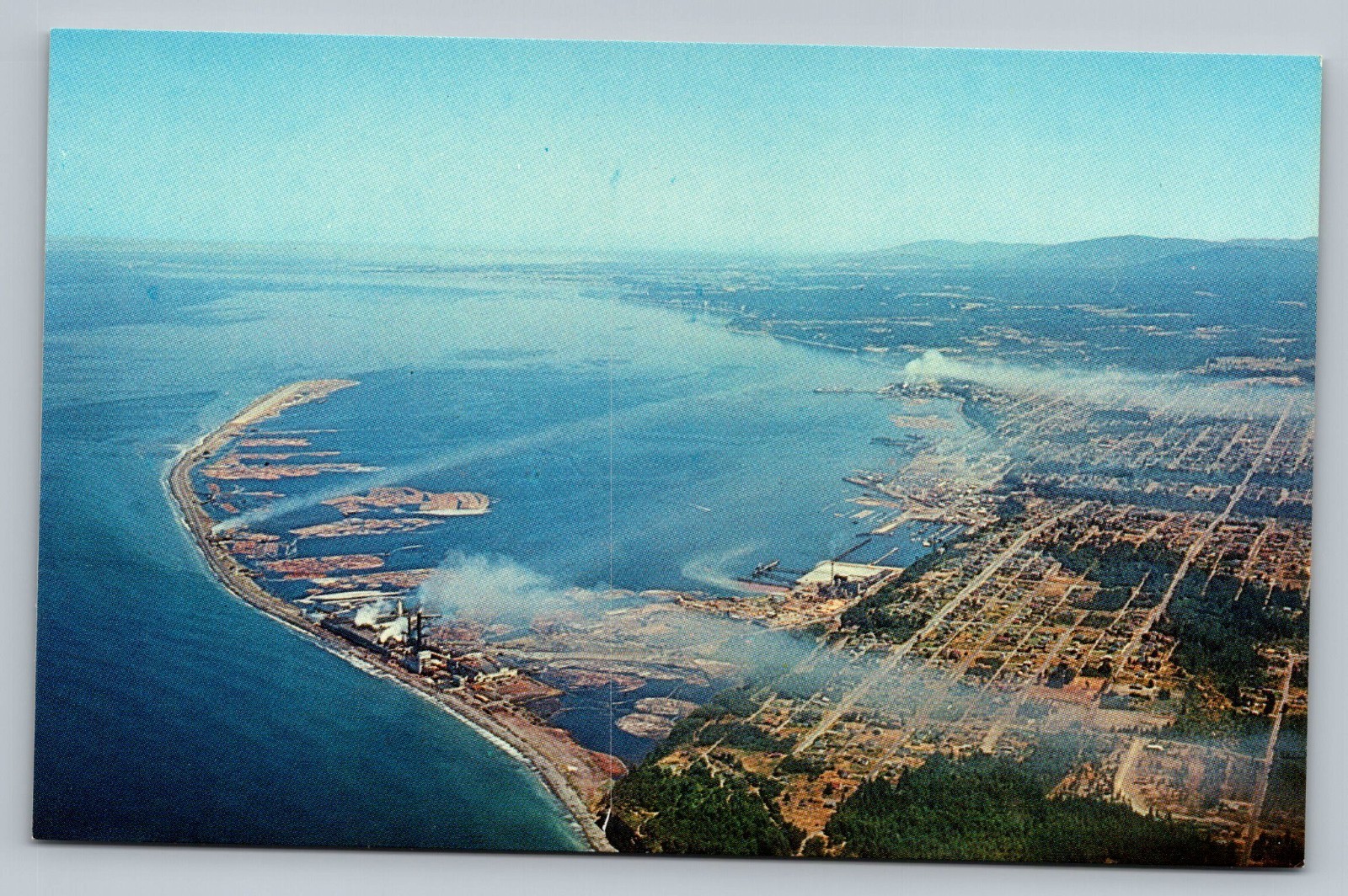 Port Angeles Ediz Hook Washington c1960 Unposted Vintage Postcard