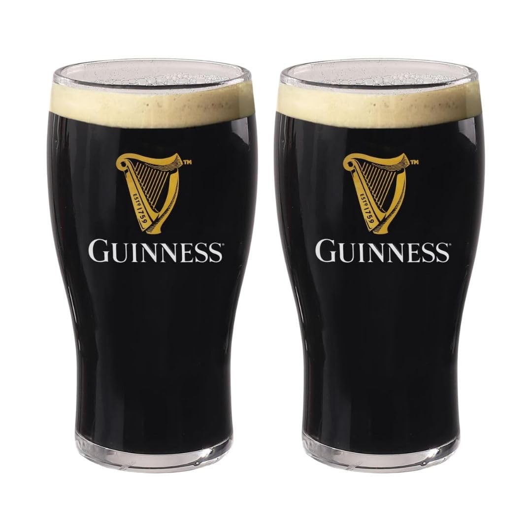 LORD\'S ROCKS Guinness Official 20oz Pint 20 Ounces, Clear with printed logo