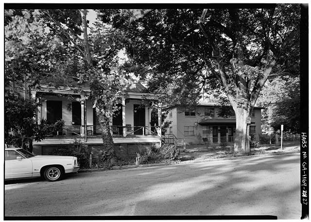 Savannah GA East Bolton St 307-313 Houses 1970s HABS Victorian District
