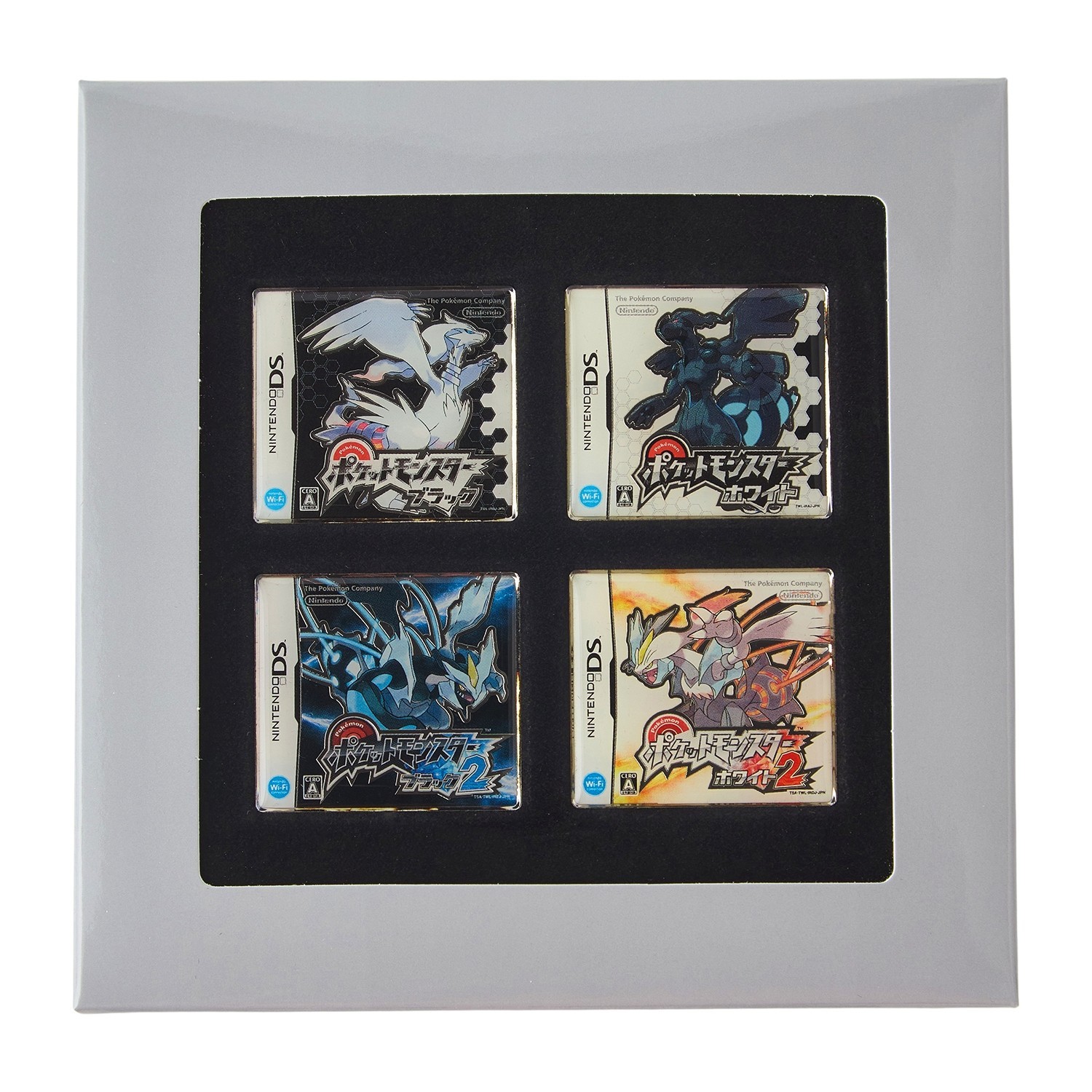 PC547 Pokemon Center Package Pins Black 2 and White 2 Nintendo DS Japan