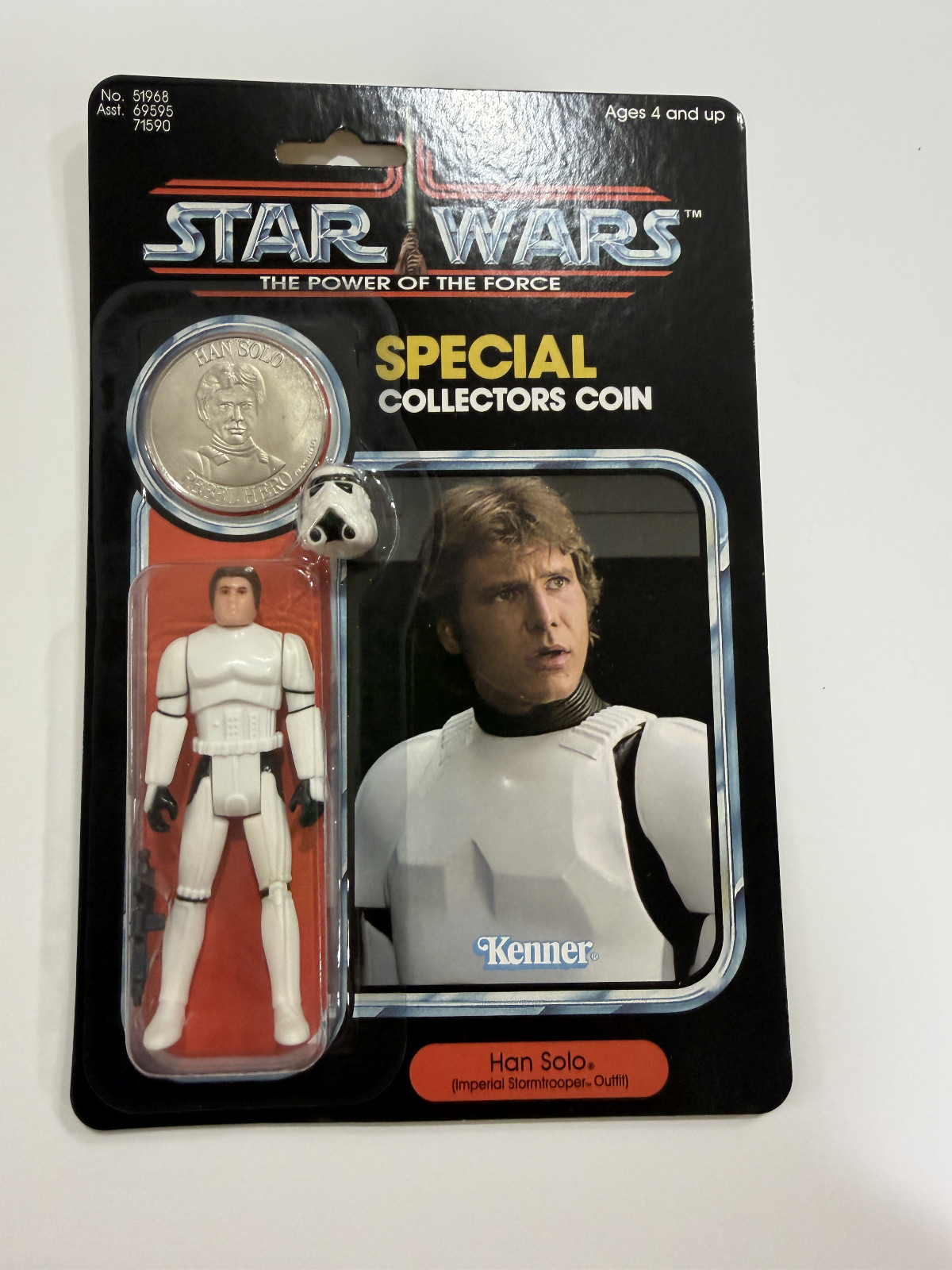 Star Wars Stan Solo/SLC POTF Han Solo Stormtrooper Carded with Coin