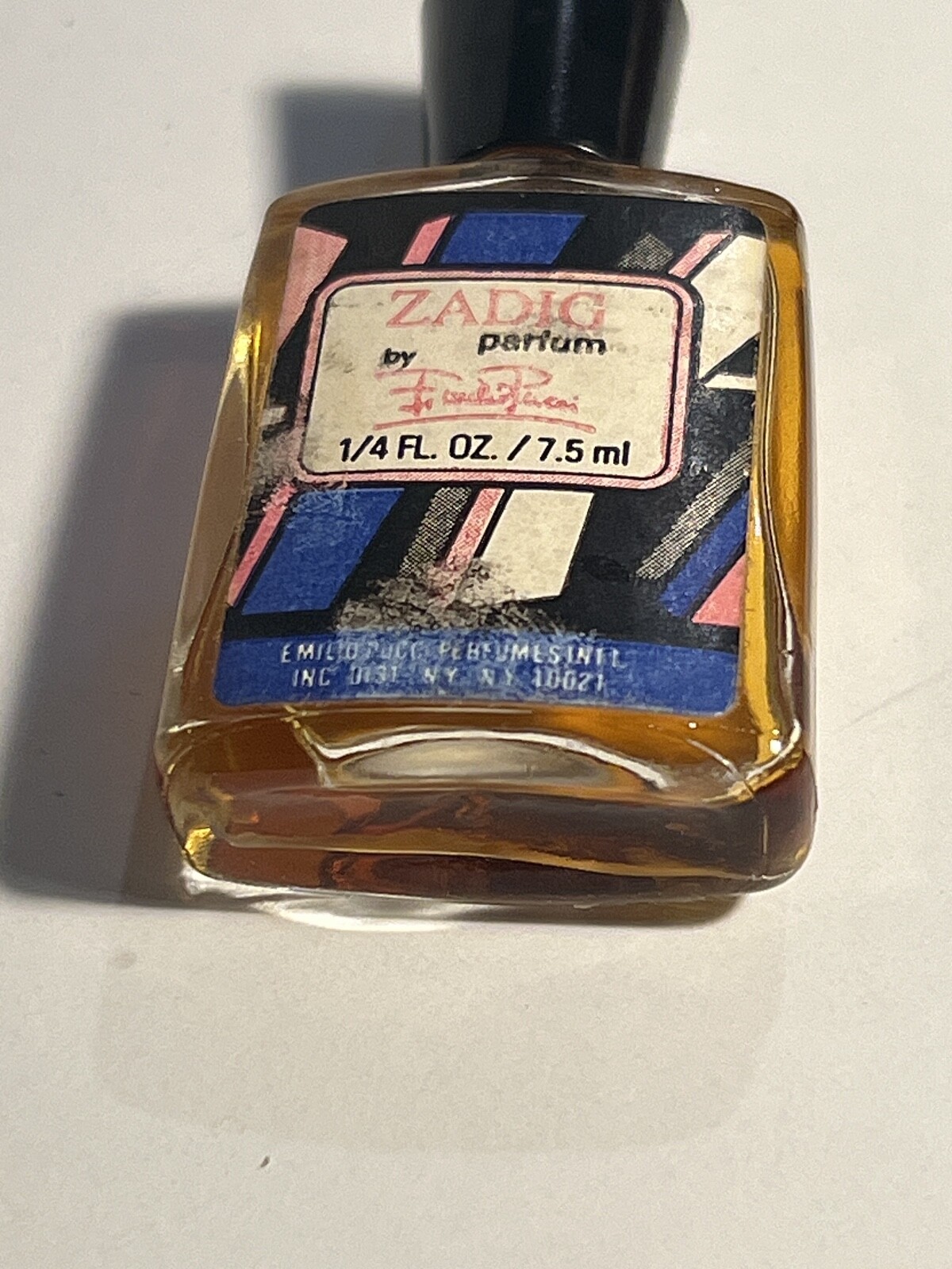 EMILIO PUCCI ZADIG PARFUM SPLASH 0.5oz 15ml MINI  VINTAGE RARE HTF
