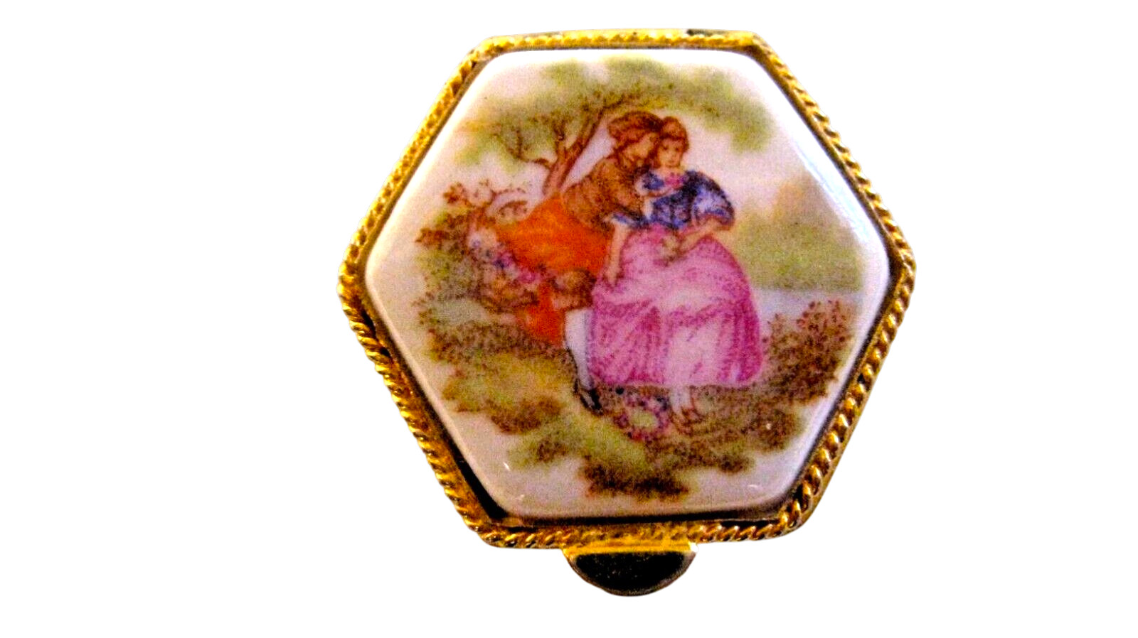 Limoges Porcelain Trinket Box Miniature 1.25\