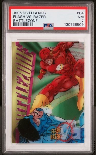 DC Legends Power Chrome 1995 Battlezone The Flash Vs Razer Clearchrome #B4 PSA 7