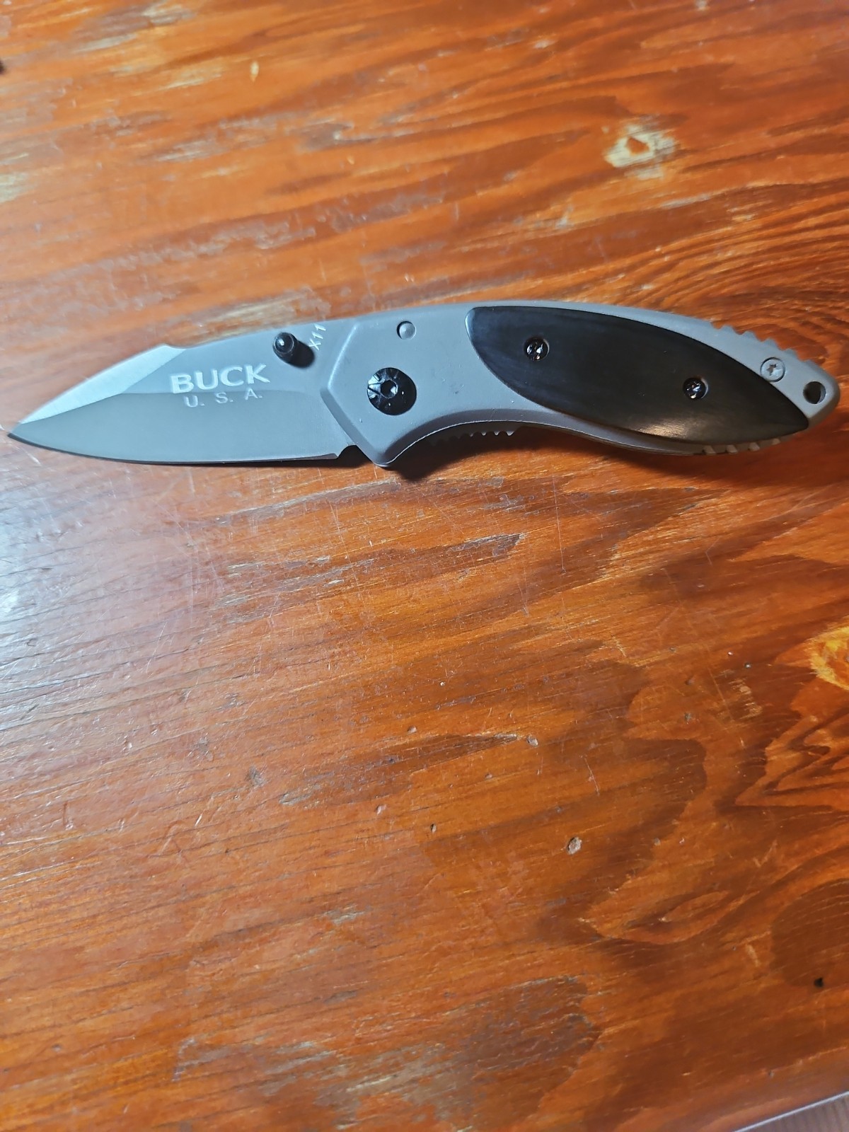 NIB*Unbranded BK X11 Style Tactical Pocketknife*Gray & Black, Read Descr.
