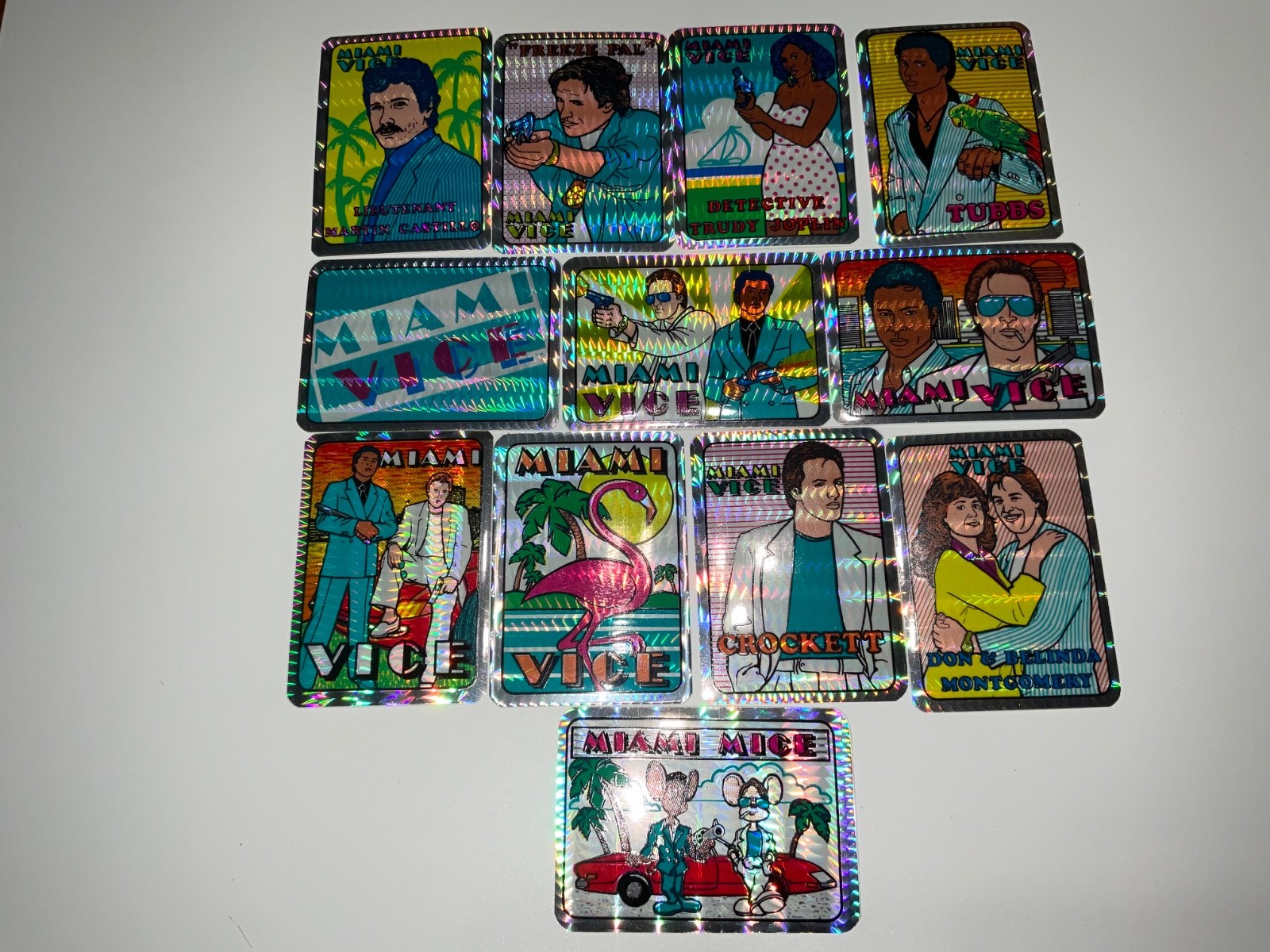 1980s Vintage Miami Vice Prism Vending Machine Sticker Lot - Crockett Tubbs  12