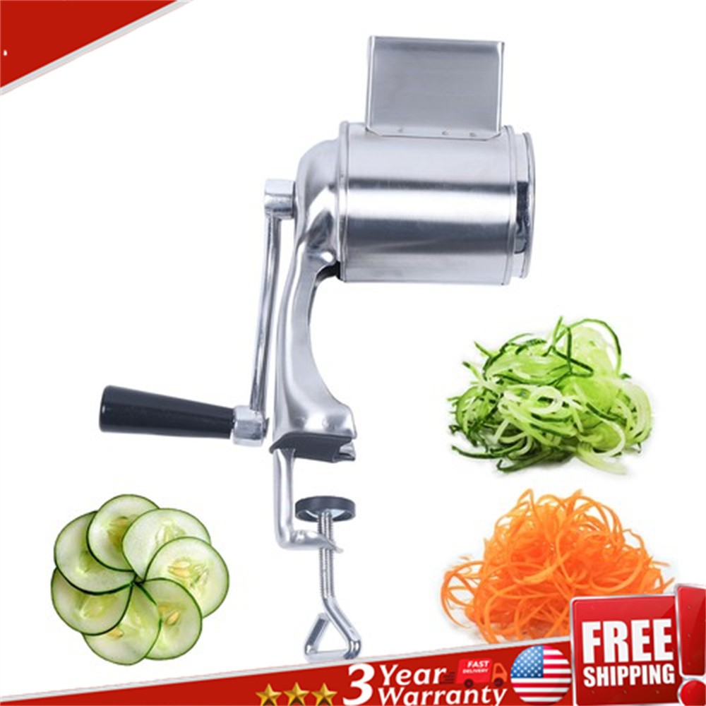 Multifunctional Manual Drum Cutter Slicer Hand Chopper Potato Shredder Steel
