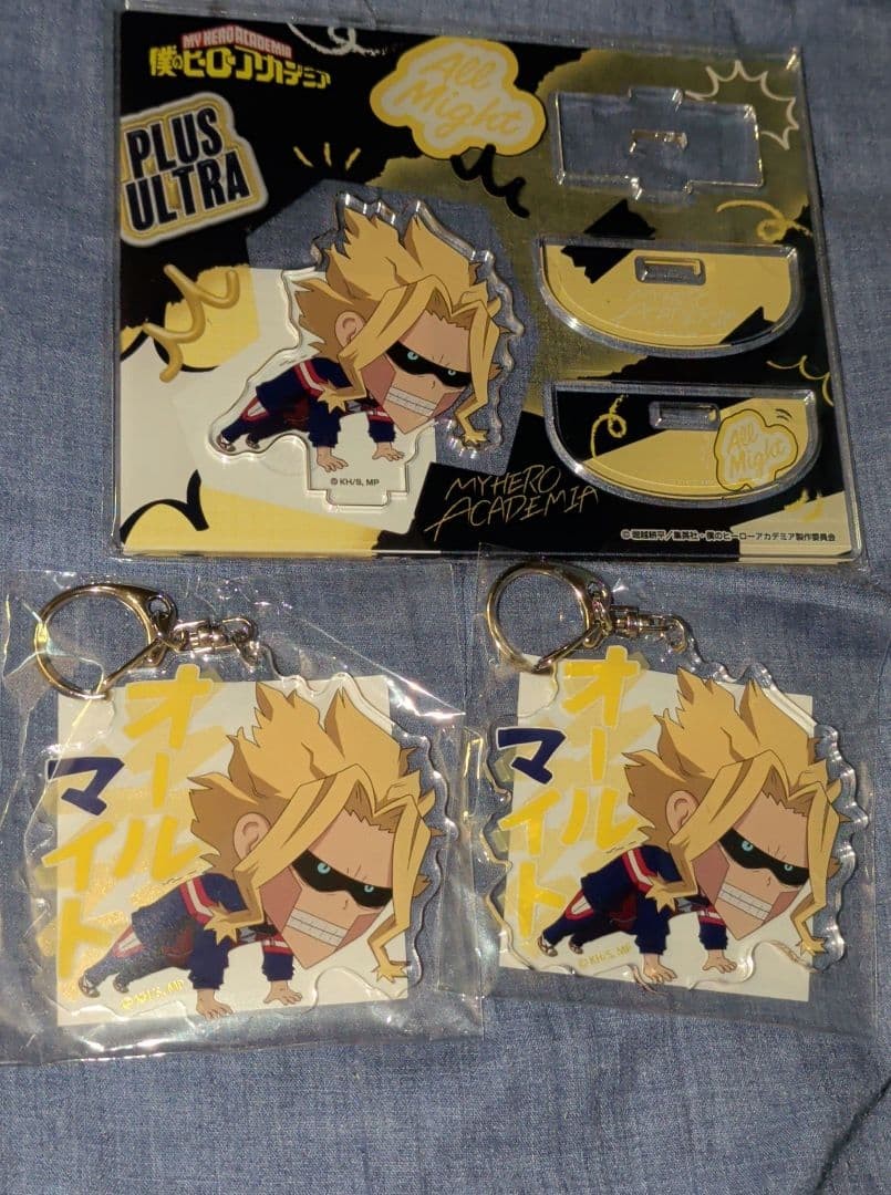 My Hero Academia All Might Acrylic Keychain Set New Authentic Bundle