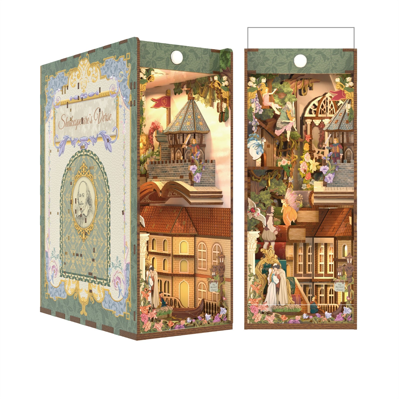 Tonecheer 3D Puzzle DIY Book Nook Kit Shakespeare's Verse