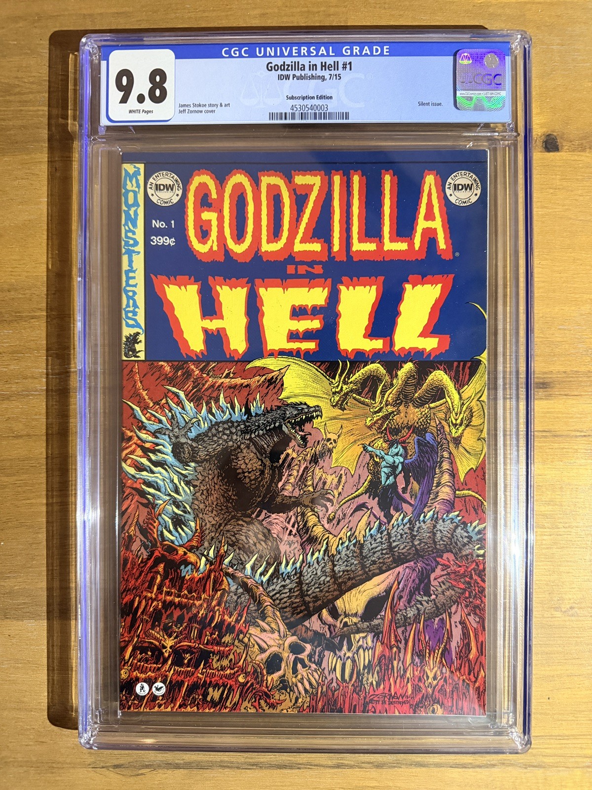 Godzilla in Hell #1 • CGC 9.8 • Zornow Subscription Variant • IDW 2015