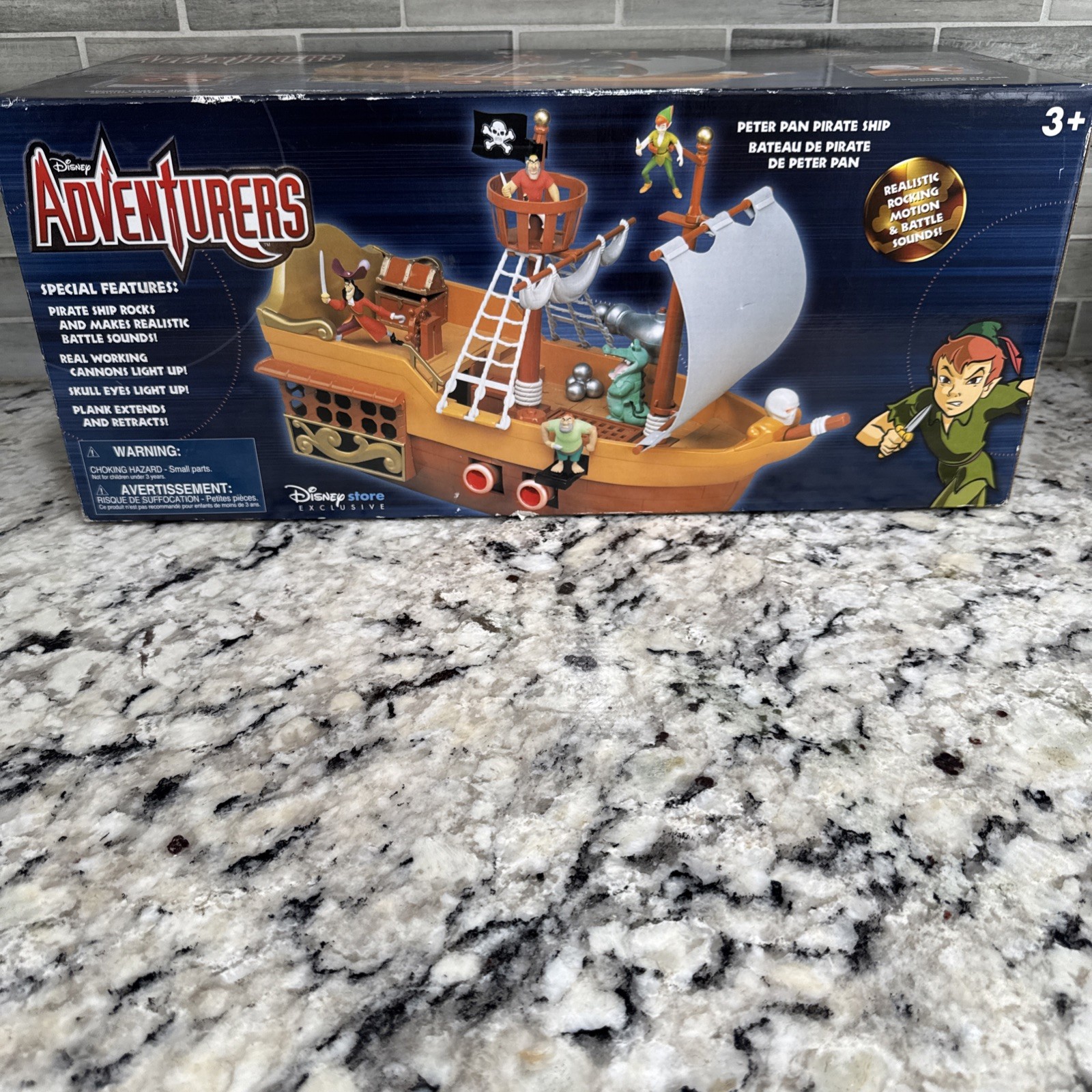 EXTREMELY RARE VINTAGE Disney Adventurers Peter Pan Pirate Ship NEW IN BOX