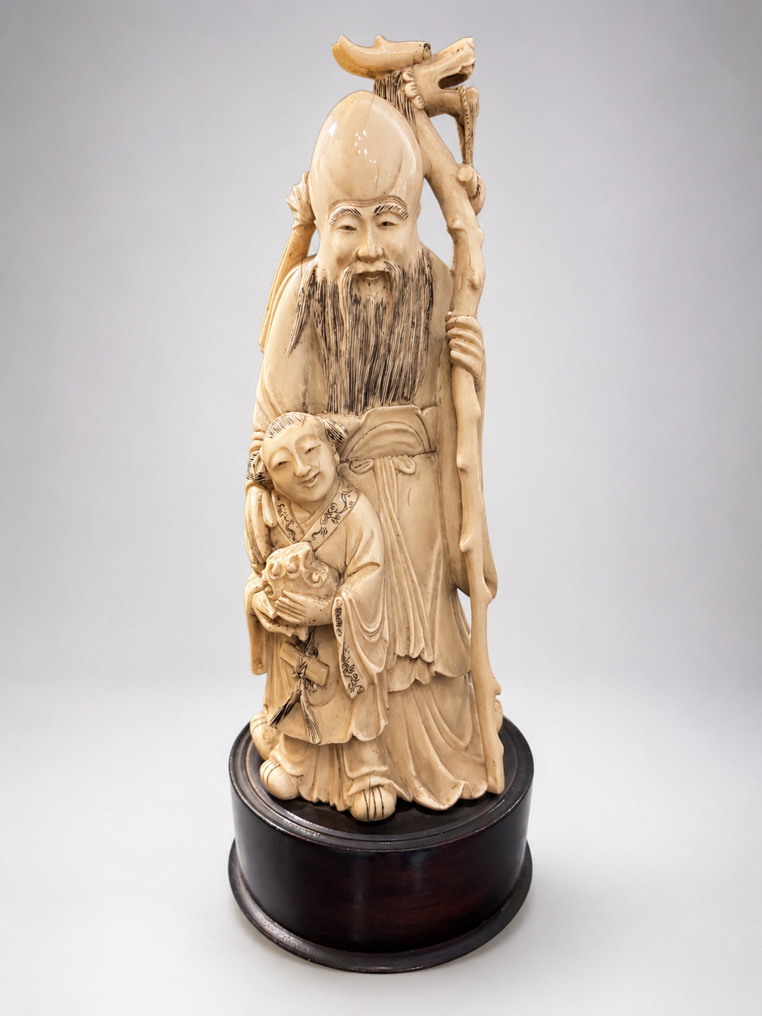 Chinese Carved Man Figure Statue 