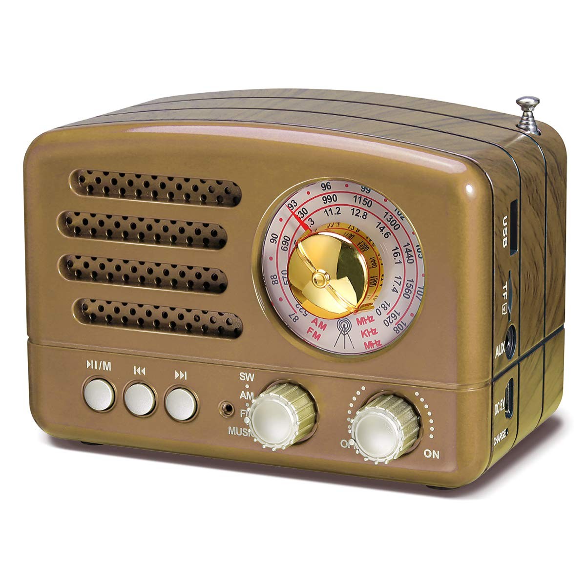 Prunus J-160 Retro Transistor Radio Battery Operated Am Fm Sw Radios, 