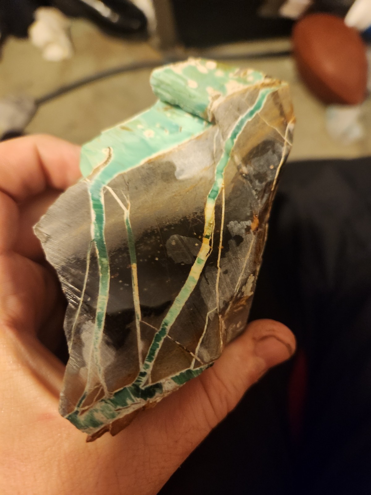 Tree Frog Ribbon Variscite In Onyx Australia Lapidary Rough 1lb 13oz
