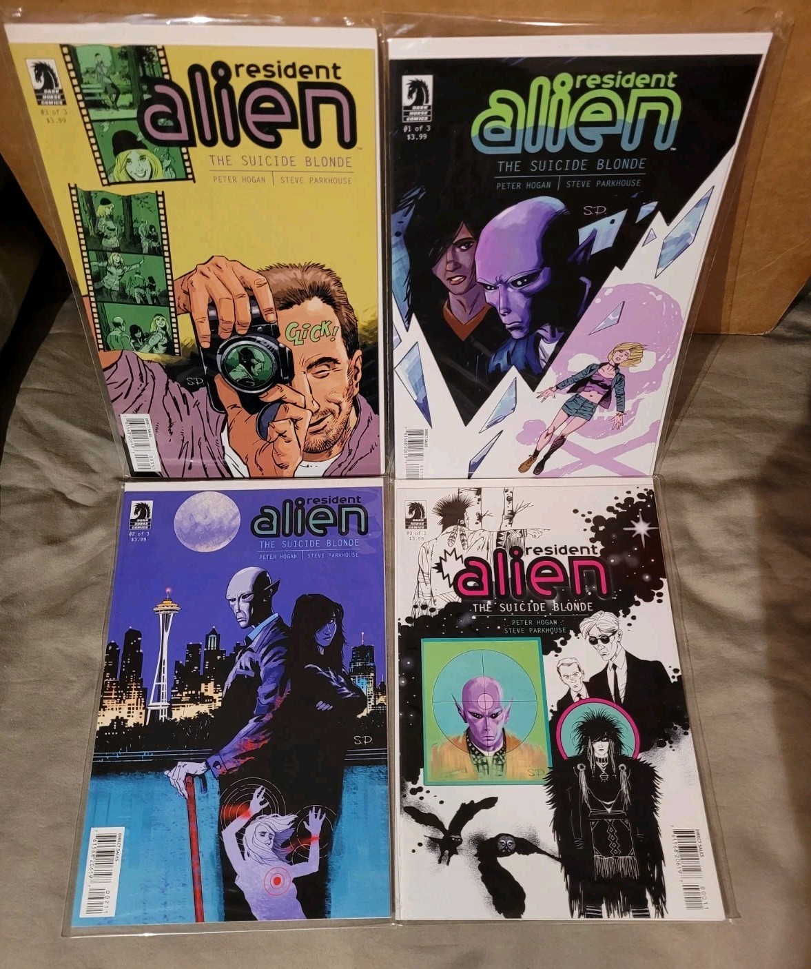 Resident Alien: the Suicide Blonde #0 & 1-3 VF/NM complete series Dark Horse
