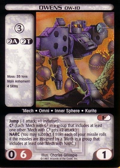 Owens (OW-1D) - Mechwarrior - Battletech CCG