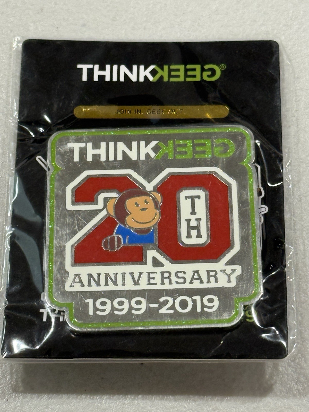 Think Geek 20th Anniversary 1999-2019 Pin Brand New Collectable