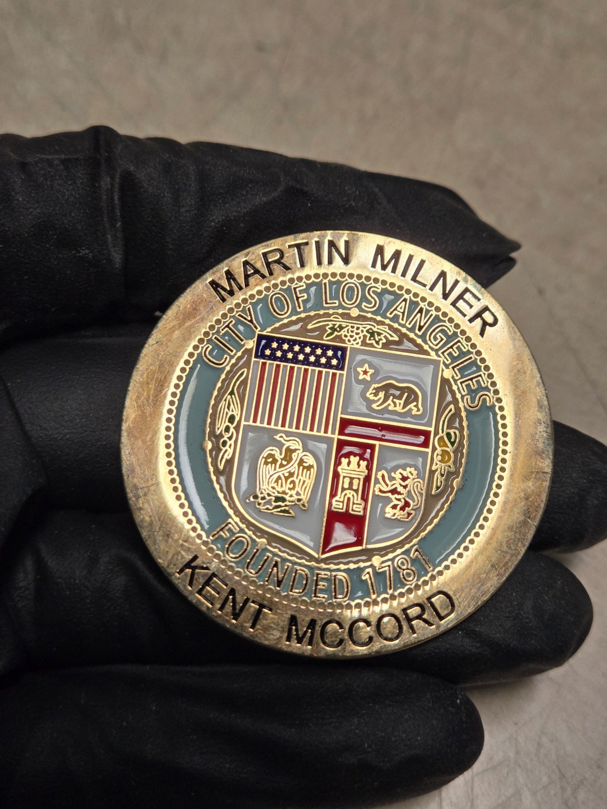 Los Angeles Martin Milner Kent Mccord Pete Malloy ADAM 12 Challenge coin 