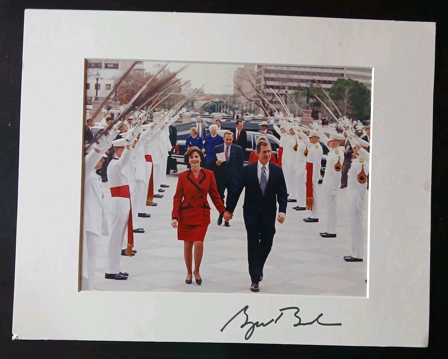 george w bush signed 11x14 mattting as governor of texas us president autograph