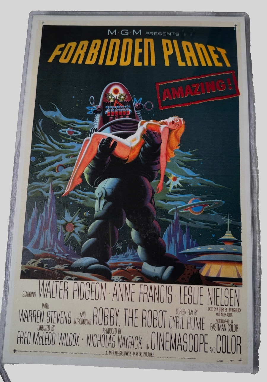 Vintage Forbidden Planet 11x17 Sci Fi Quality Lobby Card Offset Lithograph MGM