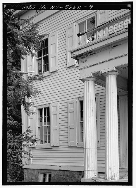 Saint James NY Mills Pond House 1979 Northeast Corner Woodwork Columns