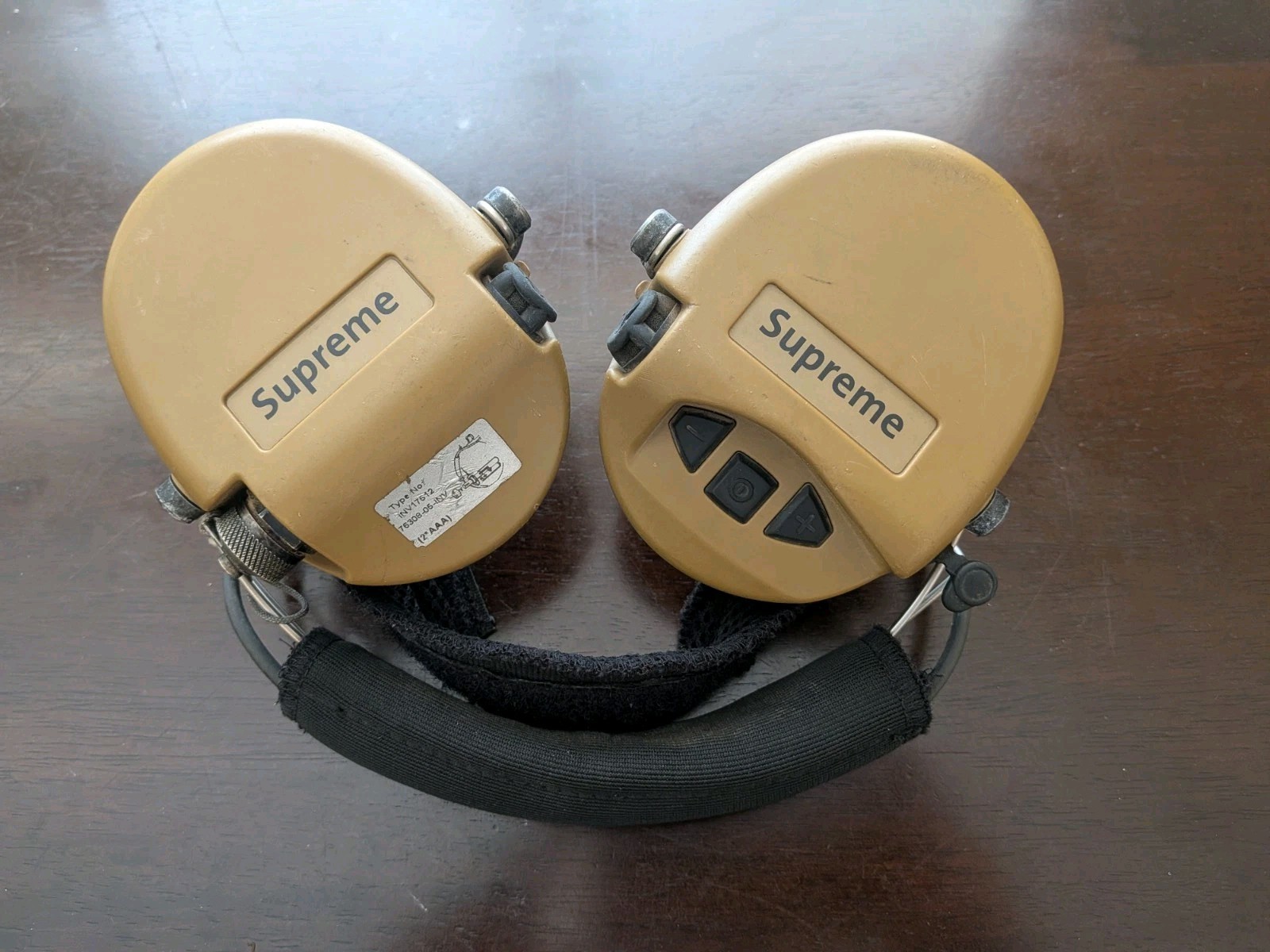 SORDIN SUPREME MIL AUX Headset RARE Military Neckband Sand TESTED WORKING 76308