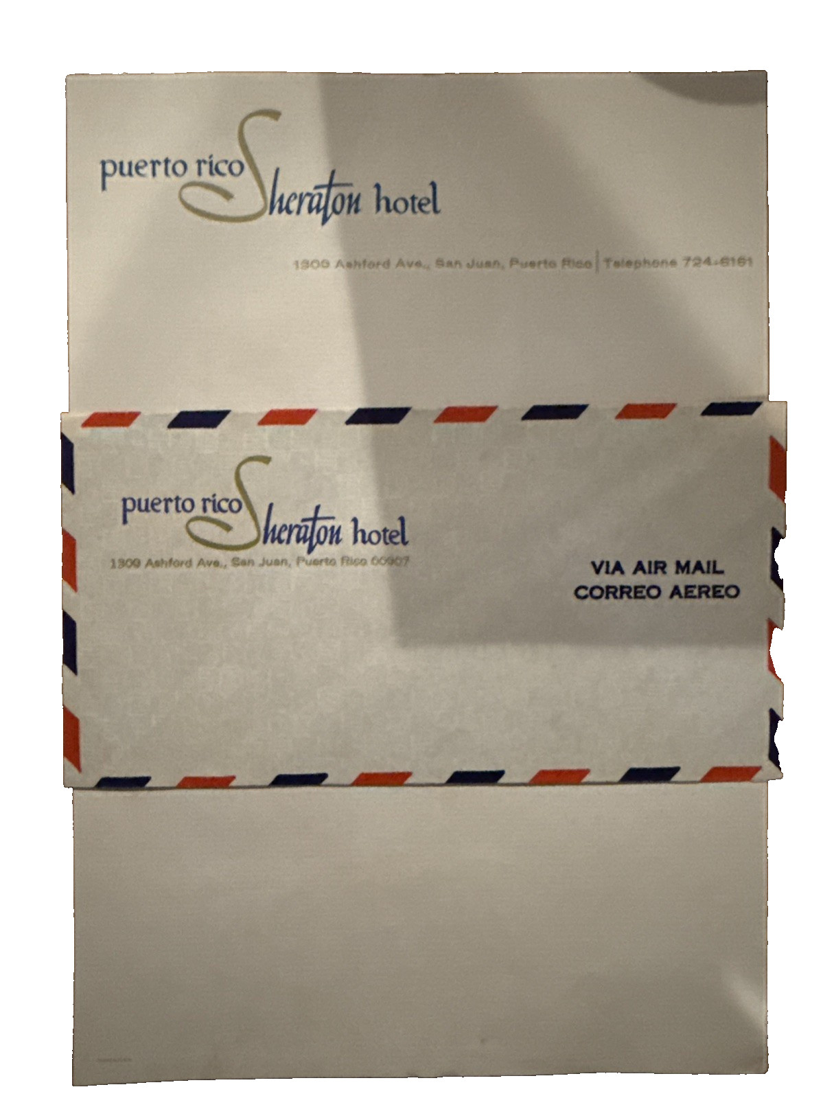 VTG Sheraton Hotel Stationary Set - Graphically Distinct  San Juan 1960s