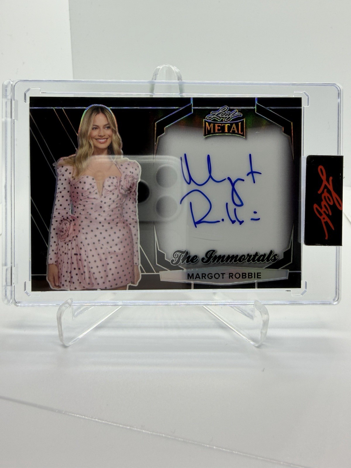 2024 Leaf Metal The Immortals Margot Robbie On Card Autograph Auto Signed /50