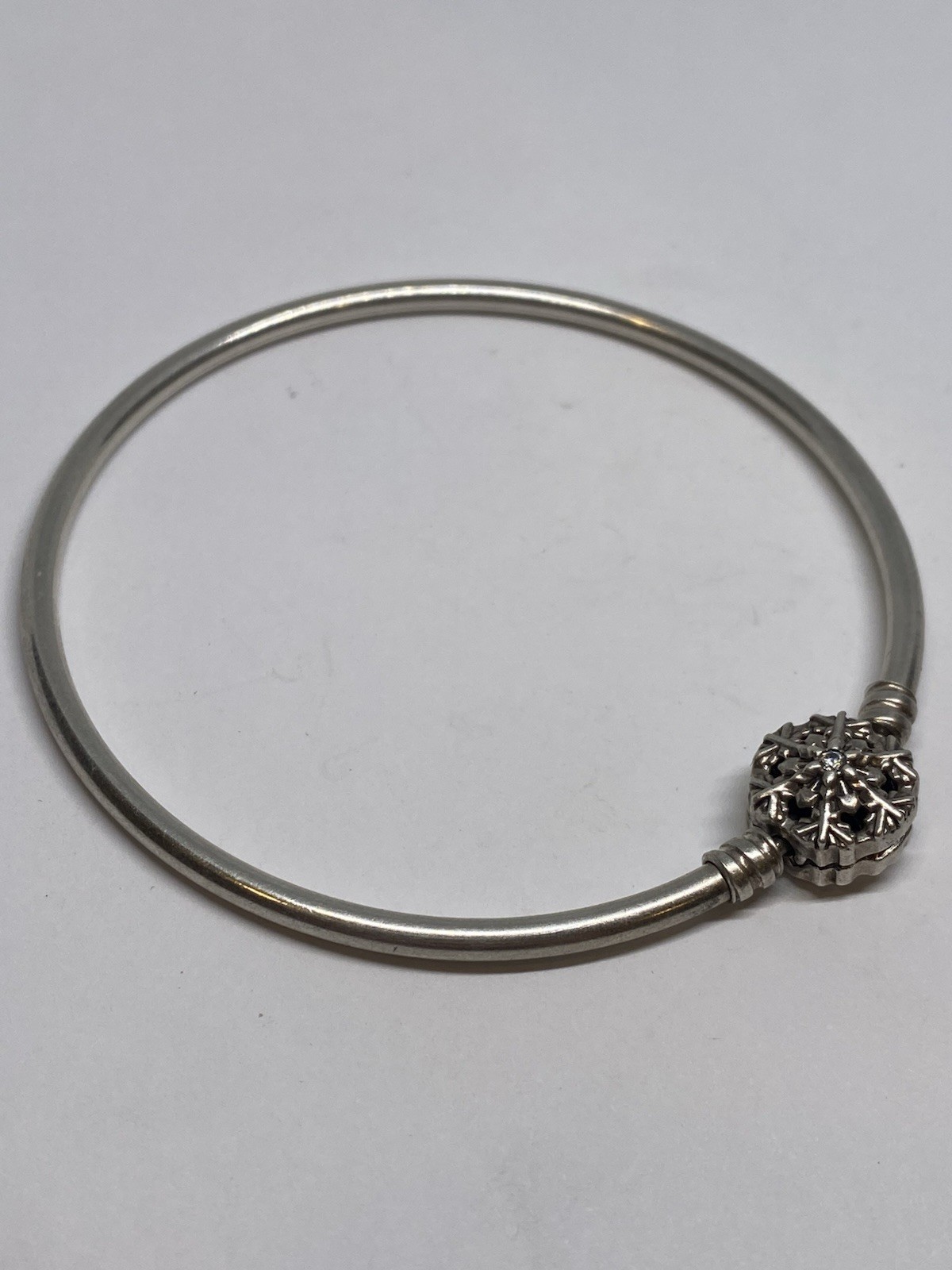 AUTHENTIC PANDORA ALE 925 15g STERLING SILVER SNOWFLAKE CHARM BRACELET STAMPED