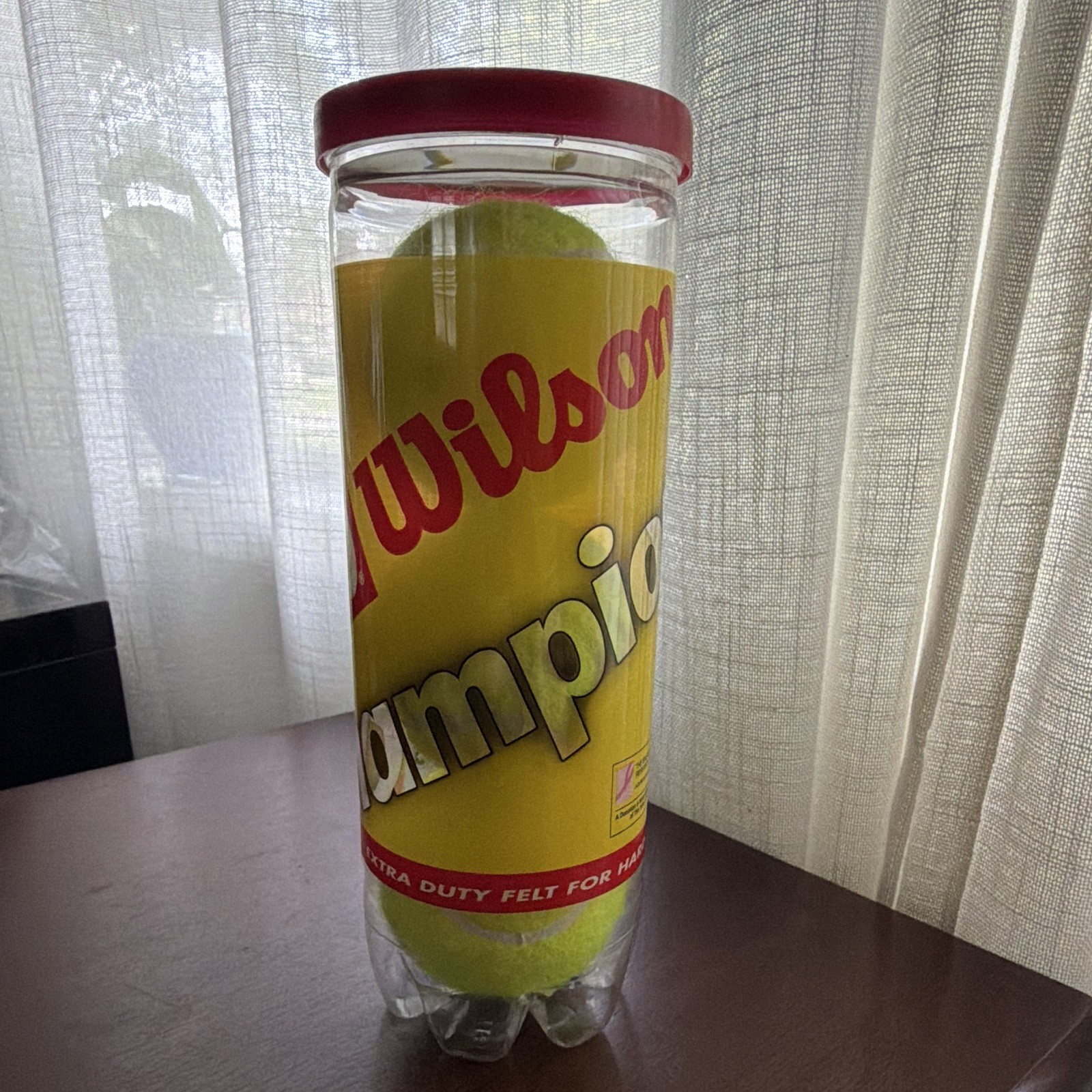 Wilson Championship Tennis Balls Can Tube (3 Balls) Pull Tab Lid