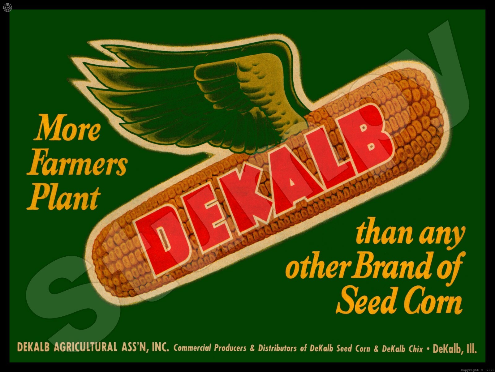 Dekalb More Farmers Plant Metal Sign 9
