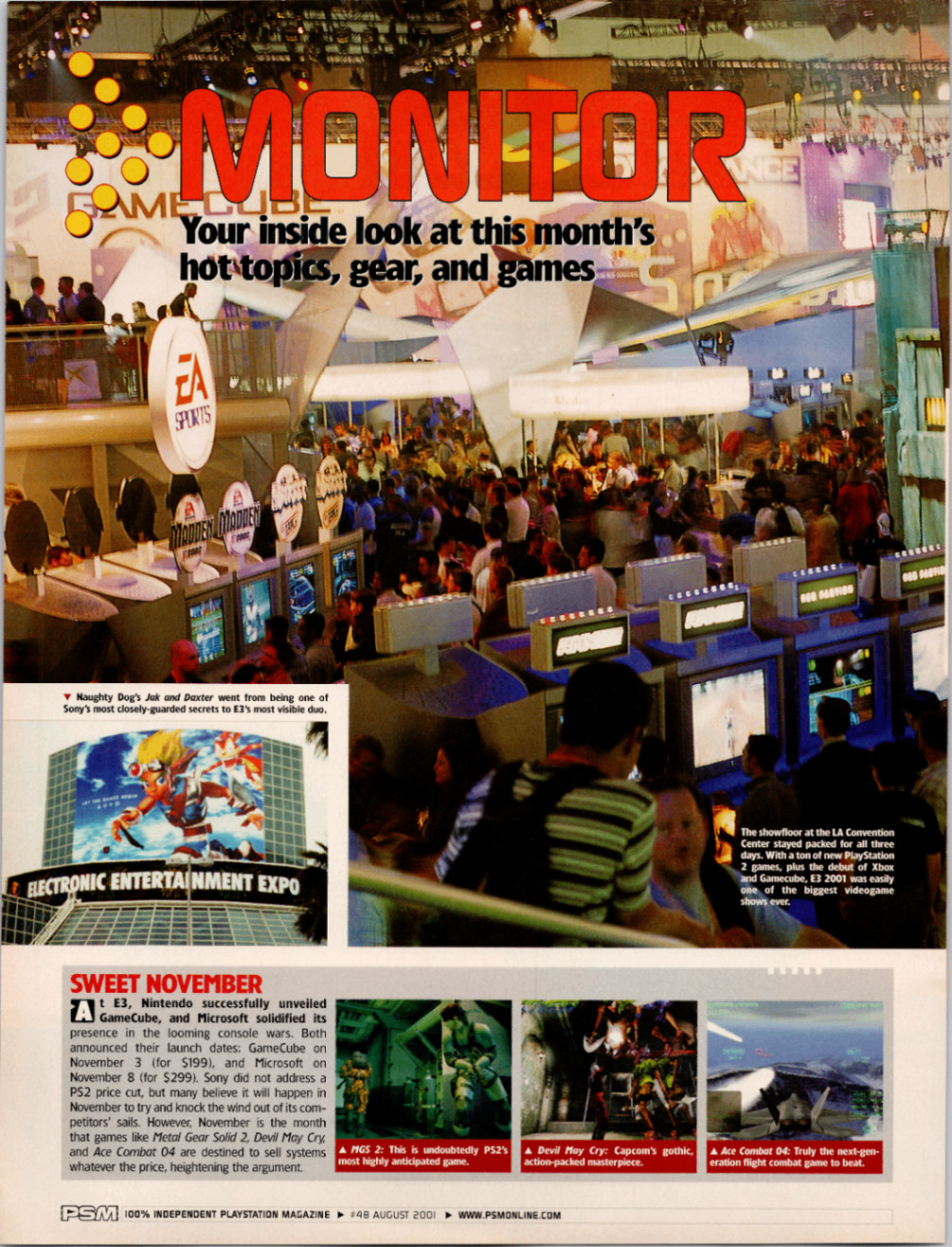 PSM PlayStation 2001 Original Gaming Article Print Ad Gamer Expo E3 Convention