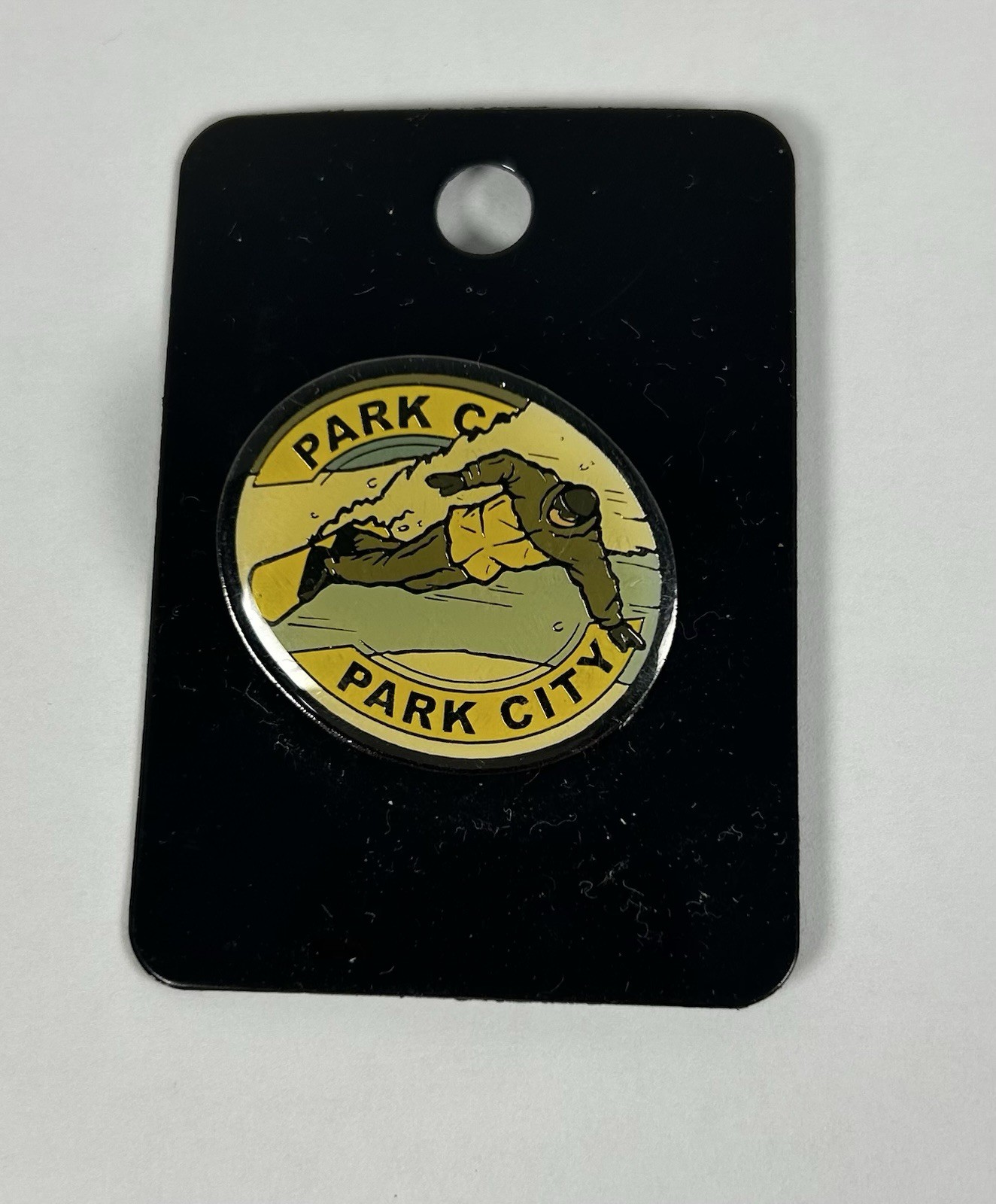 VTG Park City Utah Snowboard Enamel Pin Souvenir Mountain
