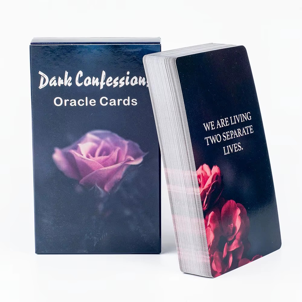 Dark Confession Oracle: 50-Card Shadow Work Deck - Twin Flame Love Messages