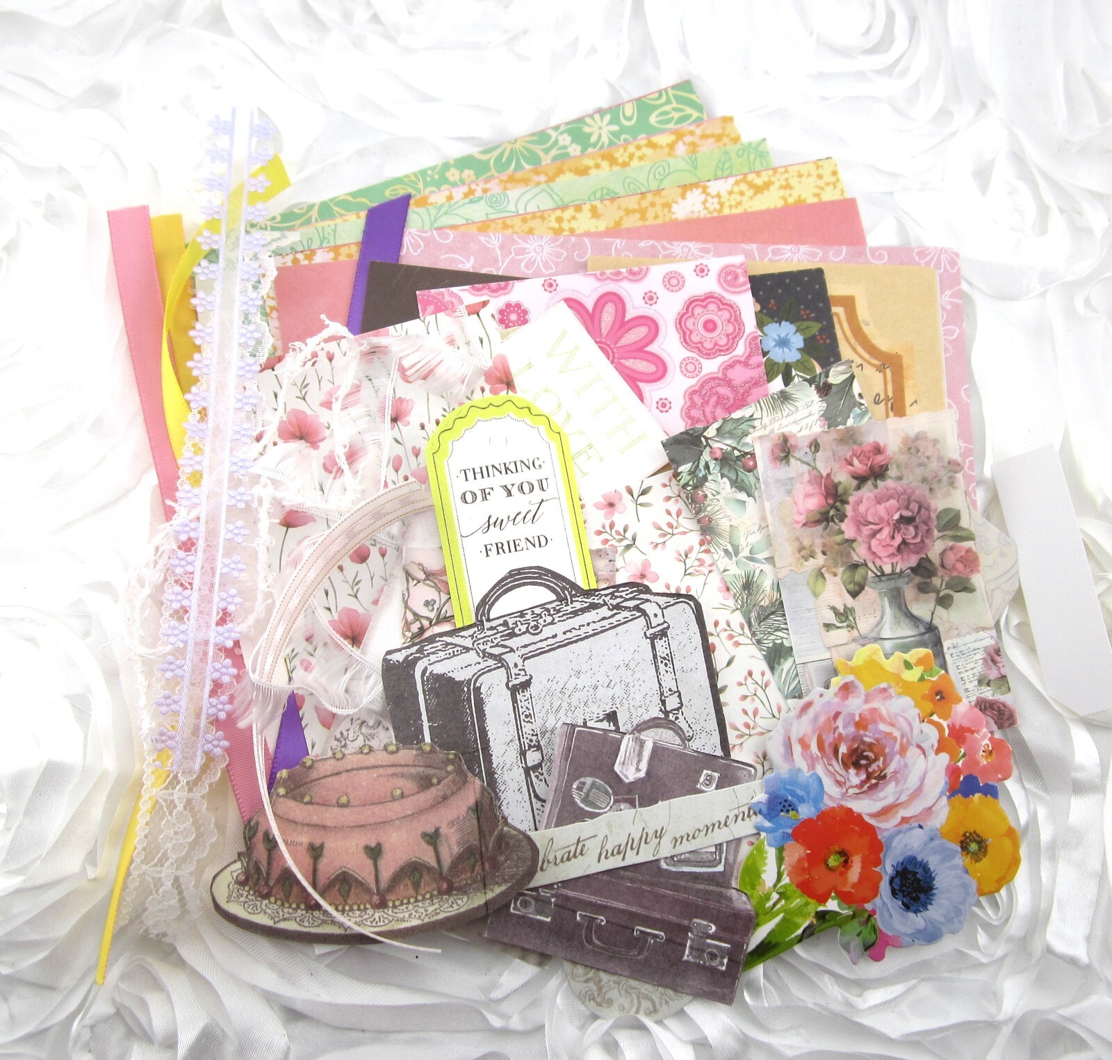 junk journal ephemera 50+ Piece Lot