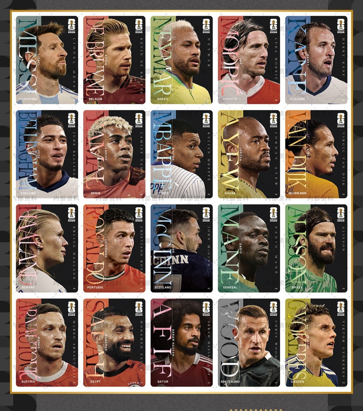 Panini Kayou 2026 World Cup The Legend Card Set Lot of 20 Messi Ronaldo Mbappe