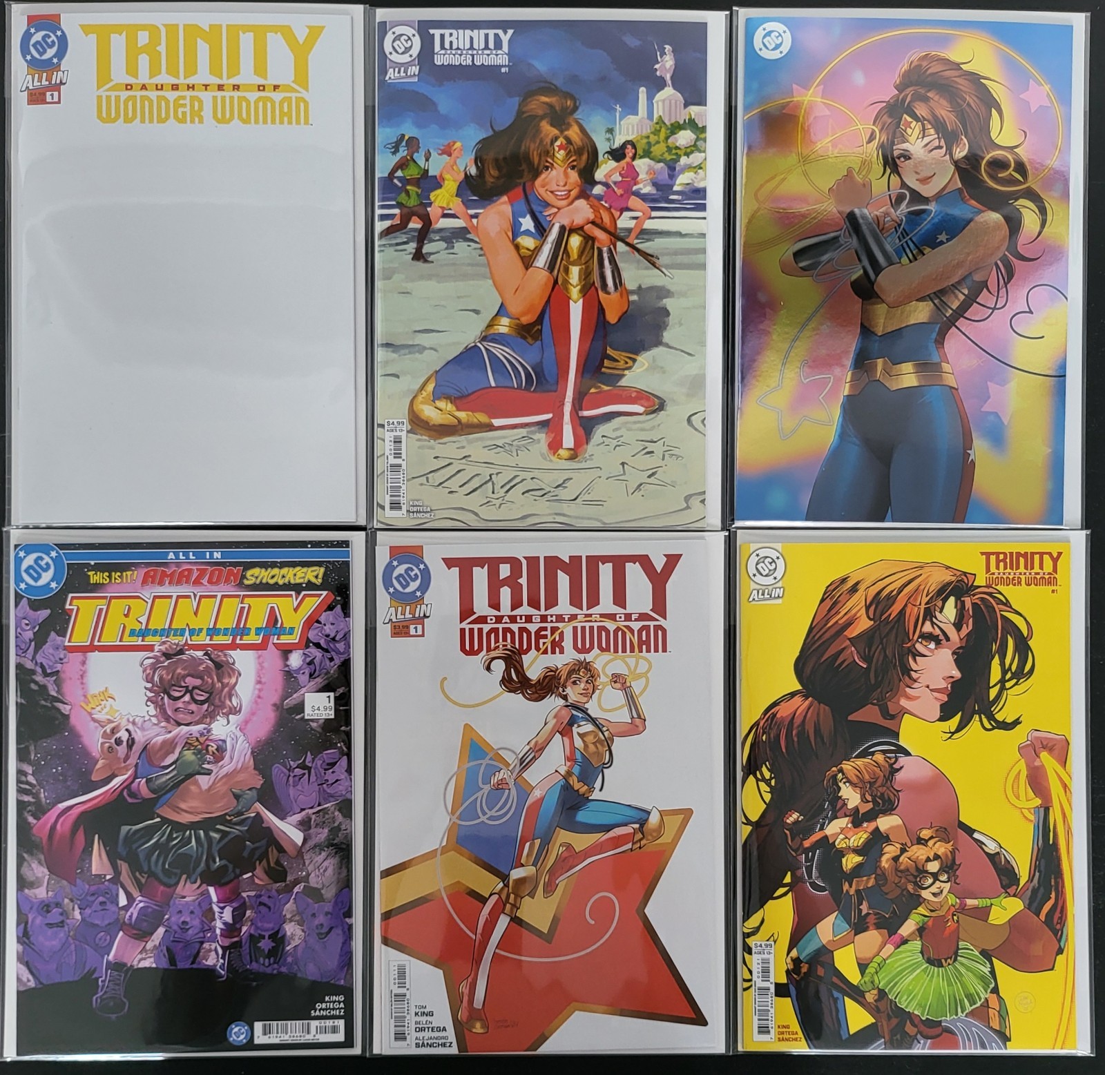 Trinity Daughter of Wonder Woman #1, Lot, 6 Standard Covers, NM or Better , 1st
