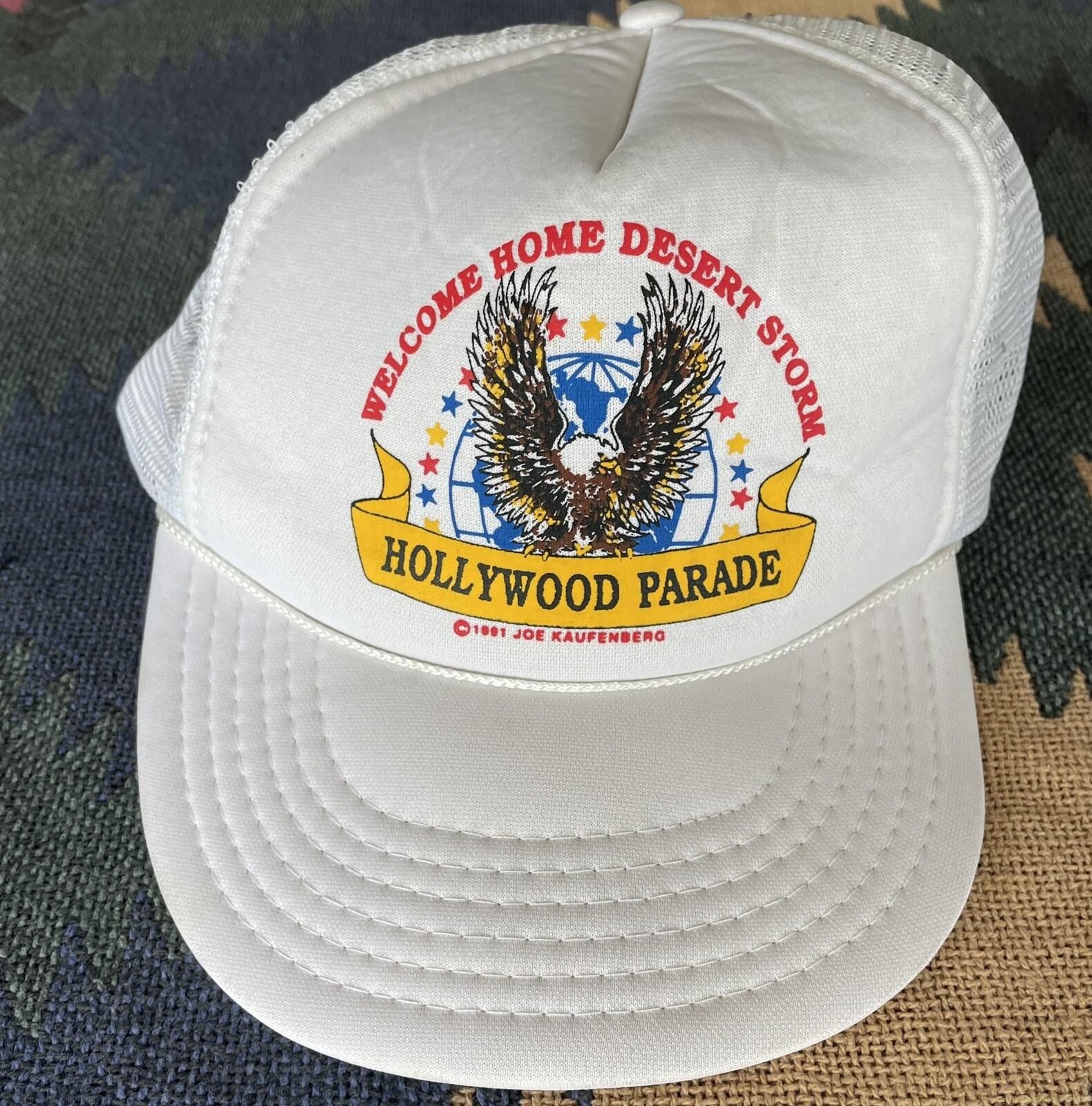 NOS 1991 Vintage Welcome Home Desert Storm Hollywood Parade Hat SHIPS FREE